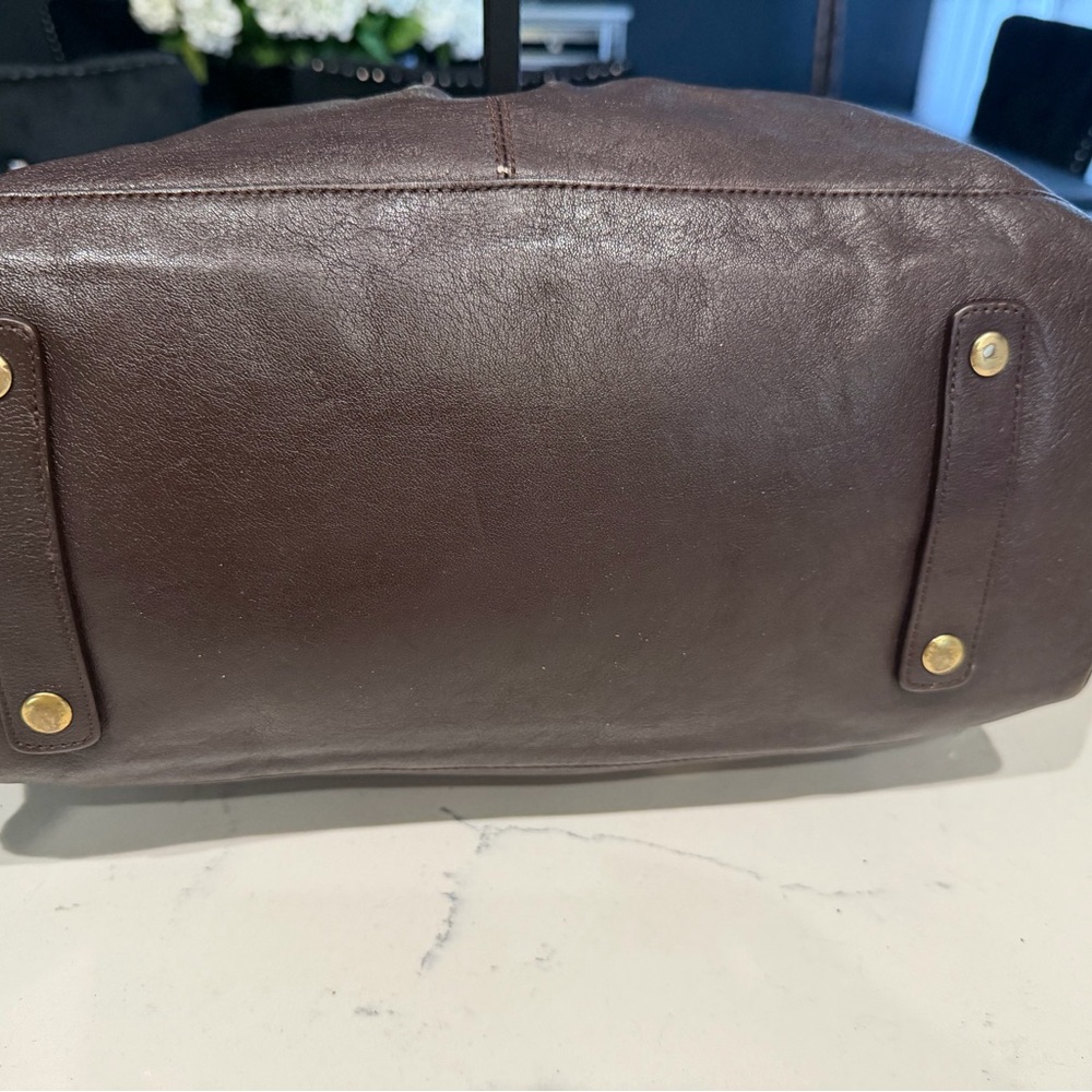 Coach Ashley in Dark Brown Leather Satchel with Gold Hardware - Picture 7 of 11